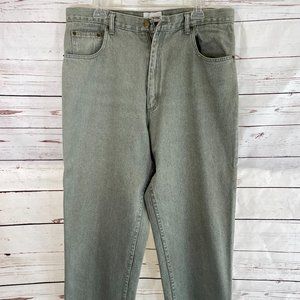 London Fog Greenish Gray 100% Cotton Men's Denim Jeans 36W/32L NWOT